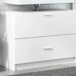 Mueble de baño Miel puerta abatible + cajón blanco 59x78x37 cm