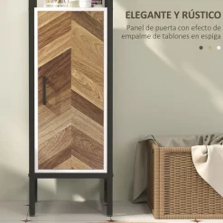 Mueble de baño Nara Homcom alto nogal 170x30x30 cm