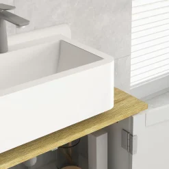Mueble de baño Rojal Kleankin 2 puertas blanco/natural 60x60x30 cm