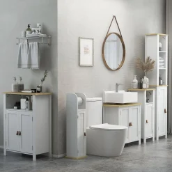 Mueble de baño Rojal Kleankin 2 puertas blanco/natural 60x60x30 cm