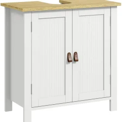 Mueble de baño Rojal Kleankin 2 puertas blanco/natural 60x60x30 cm