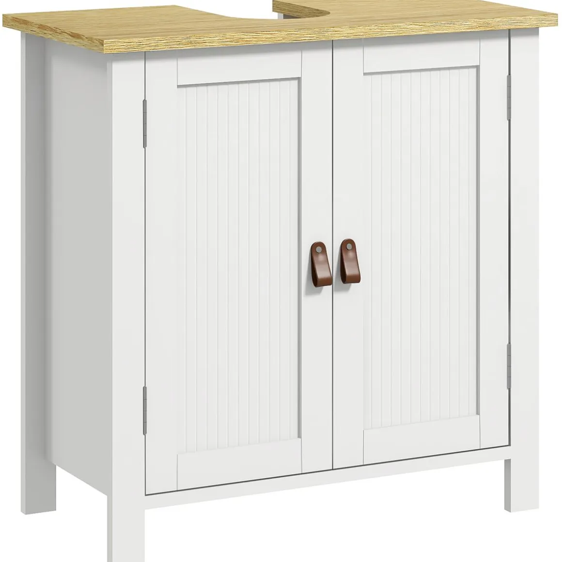 Mueble de baño Rojal Kleankin 2 puertas blanco/natural 60x60x30 cm