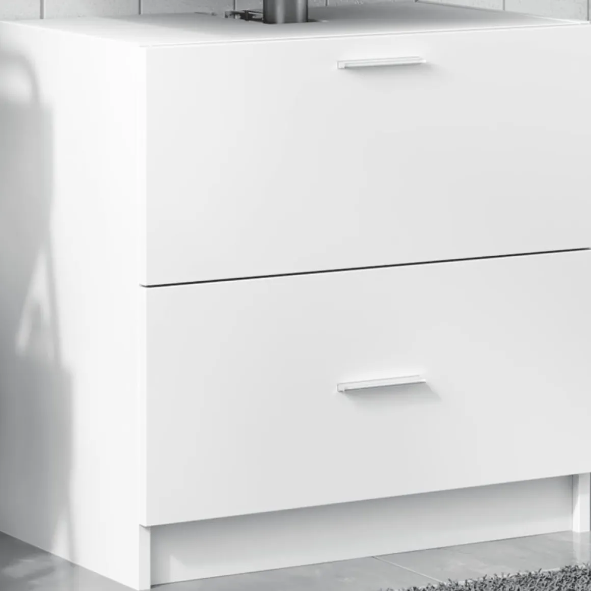 Mueble de baño Vera puerta abatible + cajón blanco 59x59x37 cm