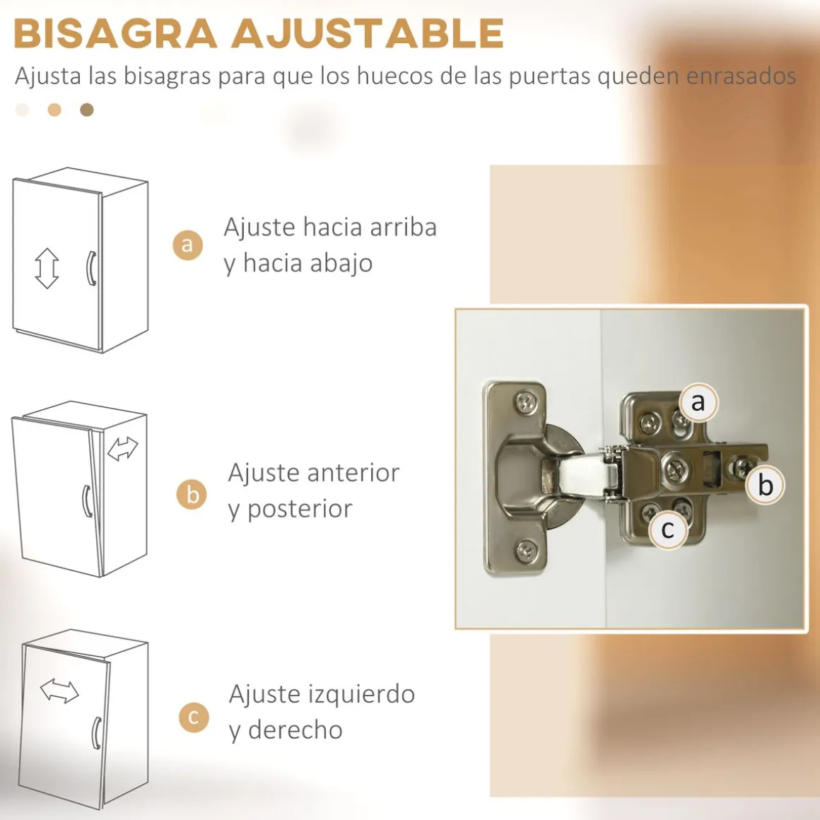 Mueble de cocina Paros Homcom 4 puertas blanco 180x70x40 cm