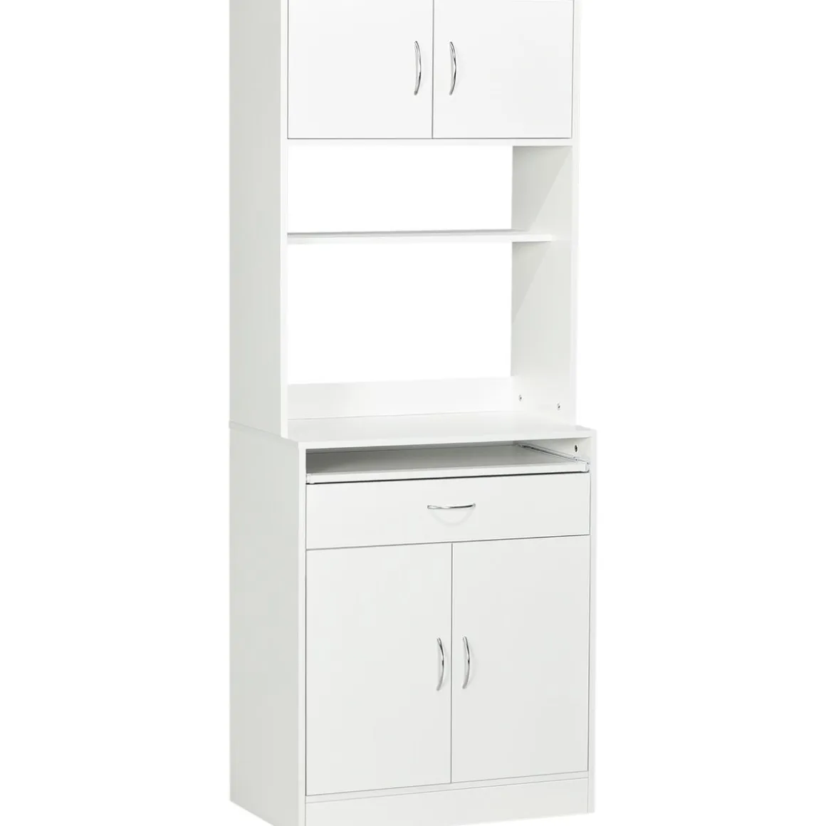 Mueble de cocina Paros Homcom 4 puertas blanco 180x70x40 cm