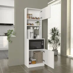 Mueble de cocina Tuco 2 puertas con compartimentos blanco 180x53,6x19,5 cm