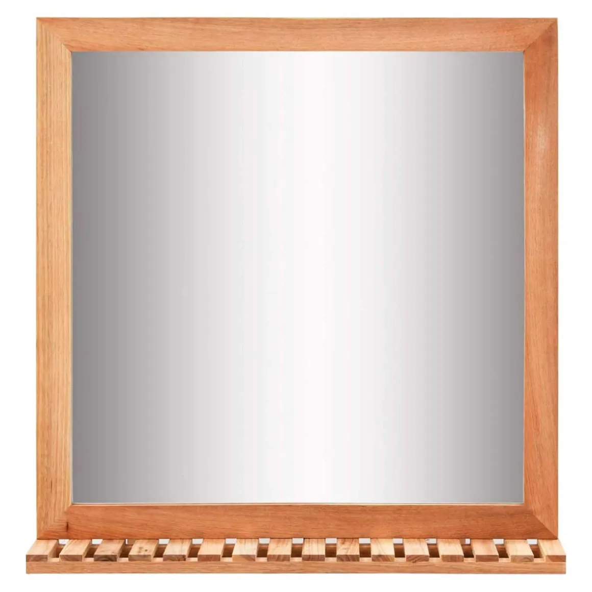 Mueble de lavabo Tobago + espejo madera natural 62x66x29 cm