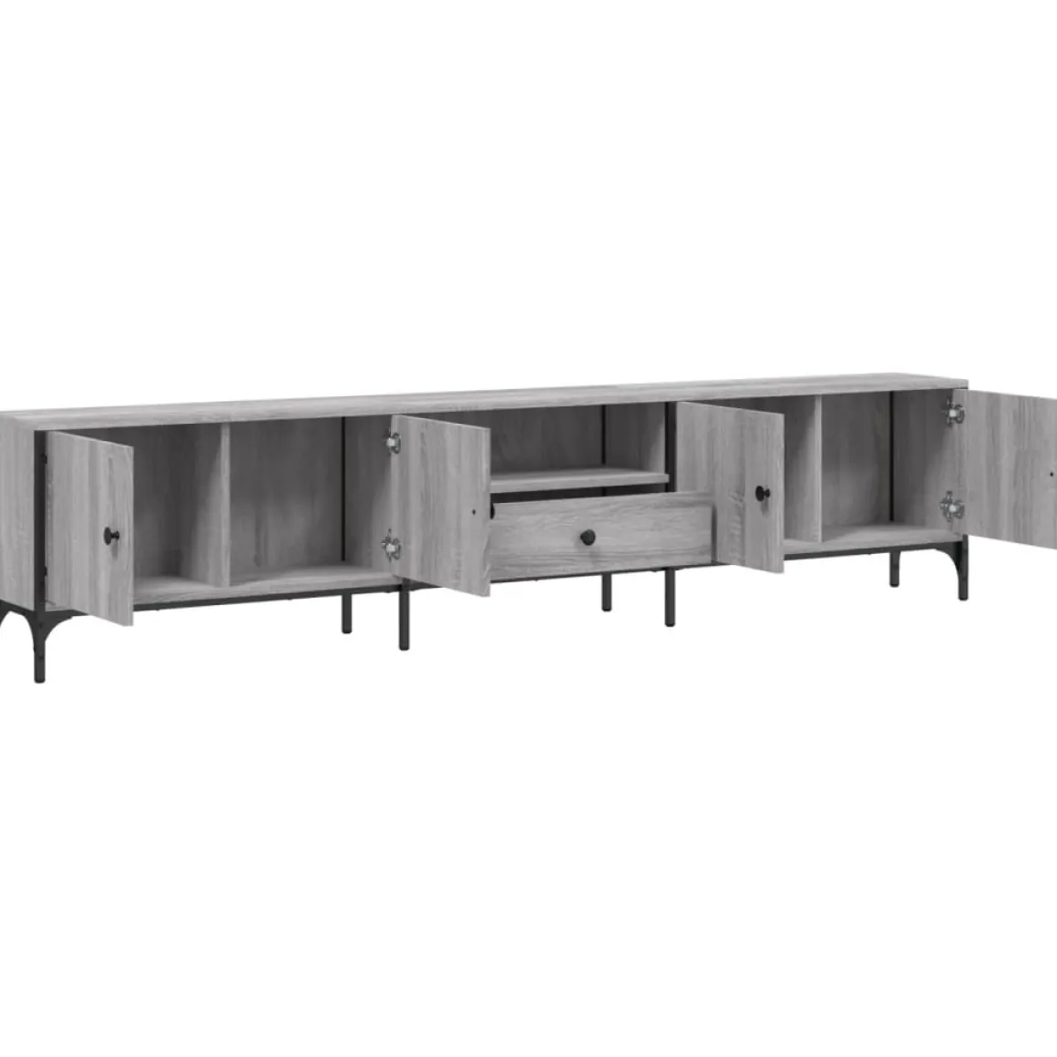 Mueble de TV Acuario 2 armarios + cajón + compartimento 44x200x25 cm