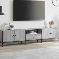 Mueble de TV Acuario 2 armarios + cajón + compartimento 44x200x25 cm