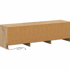 Mueble de TV Alberta 3 cajones + LED natural 40x140x34 cm