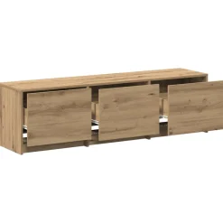 Mueble de TV Alberta 3 cajones + LED natural 40x140x34 cm