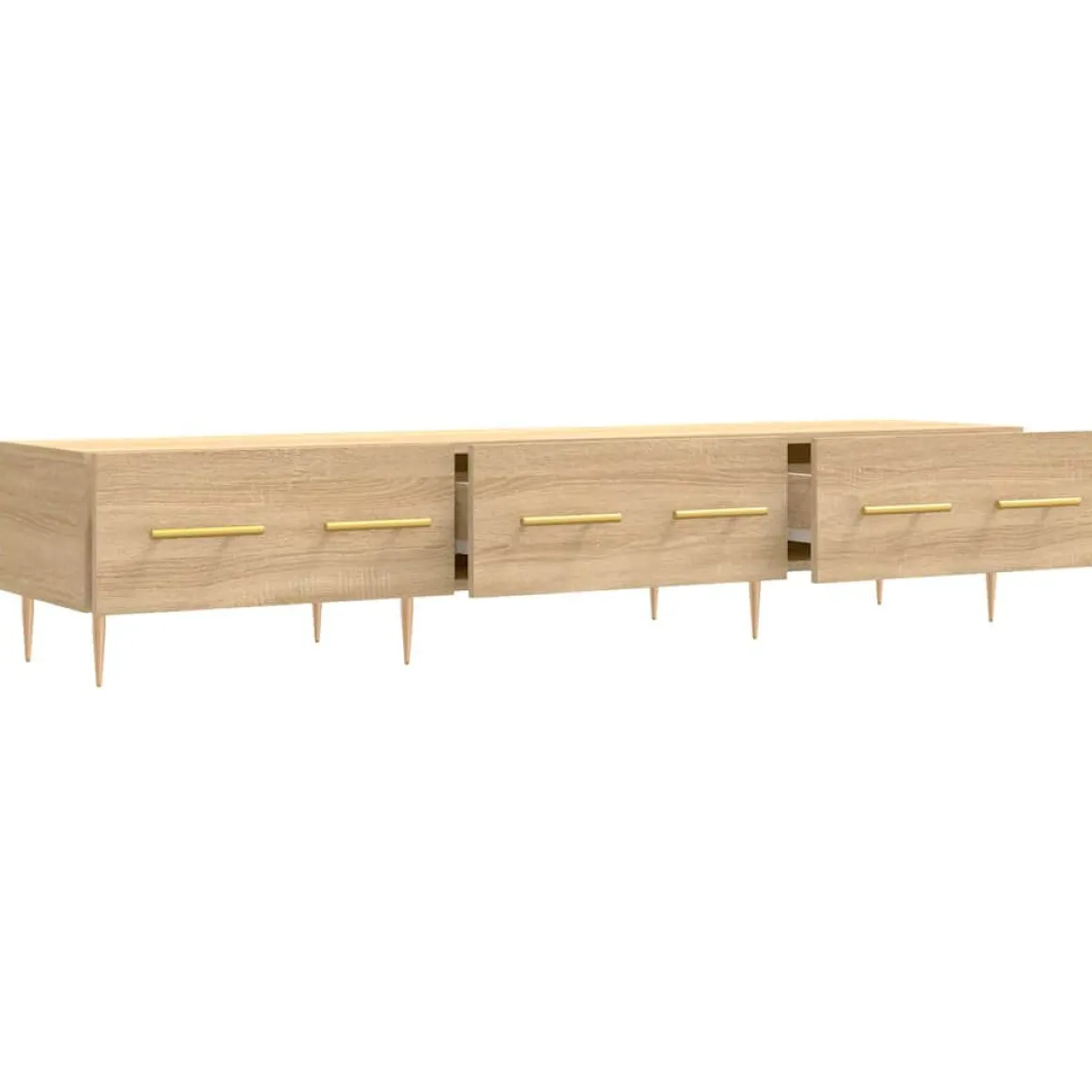 Mueble de TV Alexa roble 30x150x36 cm