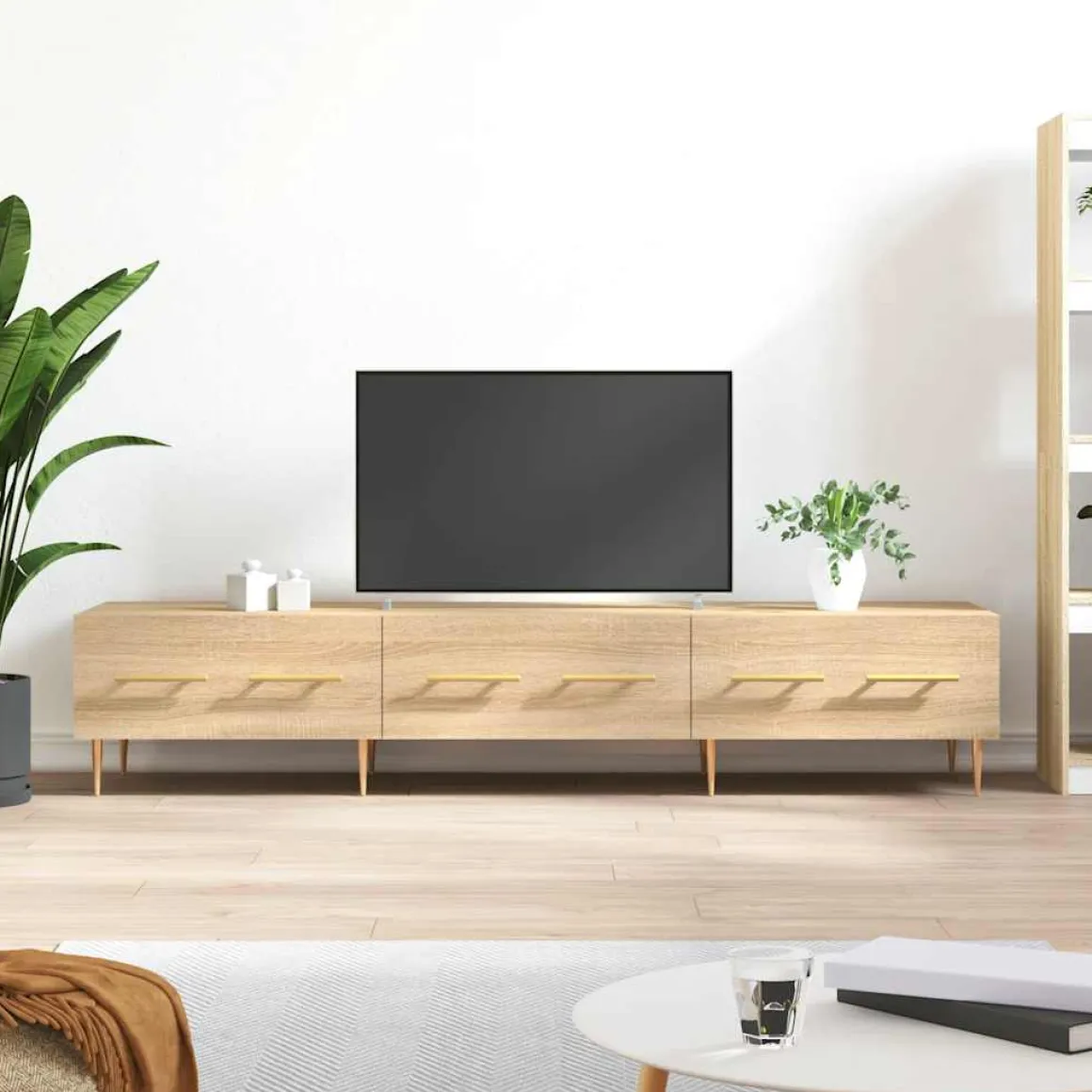 Mueble de TV Alexa roble 30x150x36 cm