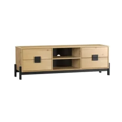 Mueble de TV Almería 4 cajones + 2 compartimentos natural 48x149x40 cm