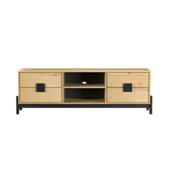 Mueble de TV Almería 4 cajones + 2 compartimentos natural 48x149x40 cm