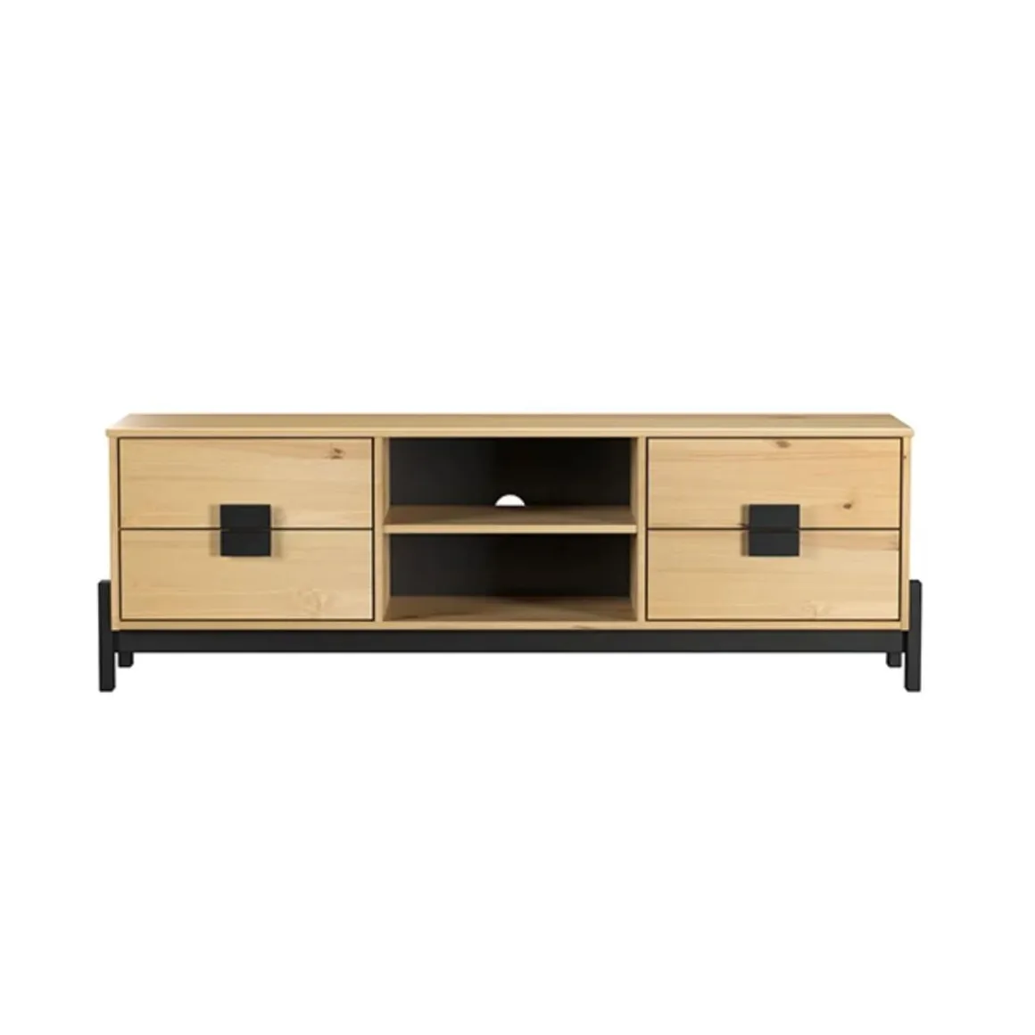 Mueble de TV Almería 4 cajones + 2 compartimentos natural 48x149x40 cm