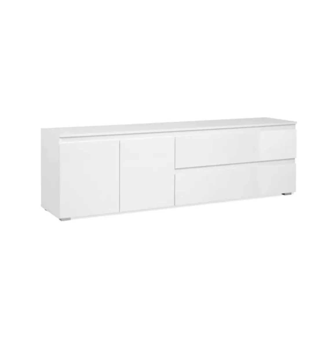 Mueble de TV Aneto 2 puertas + 2 cajones blanco 55x180x40 cm
