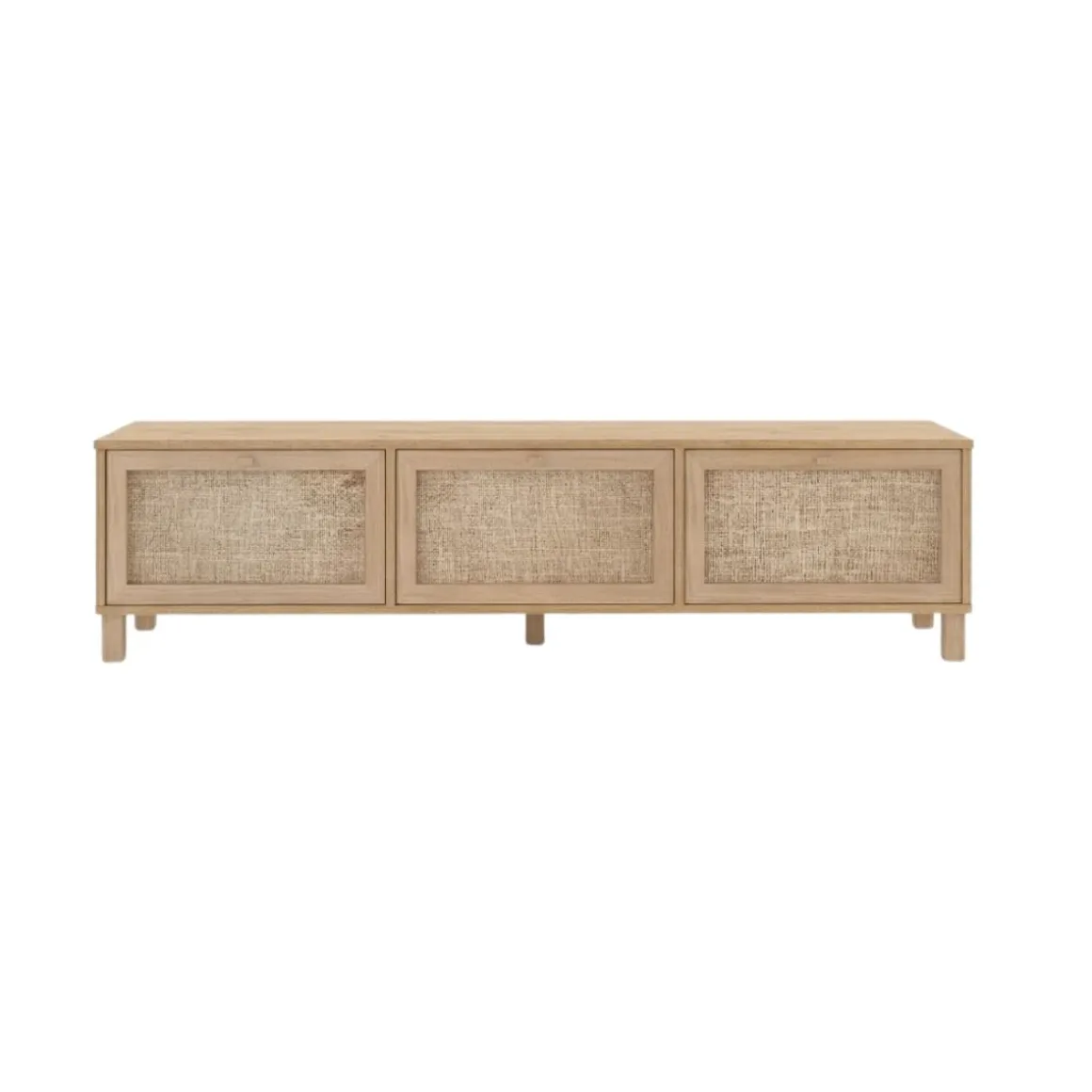 Mueble de TV Aralia 3 puertas abatibles natural 45,6x180x32 cm
