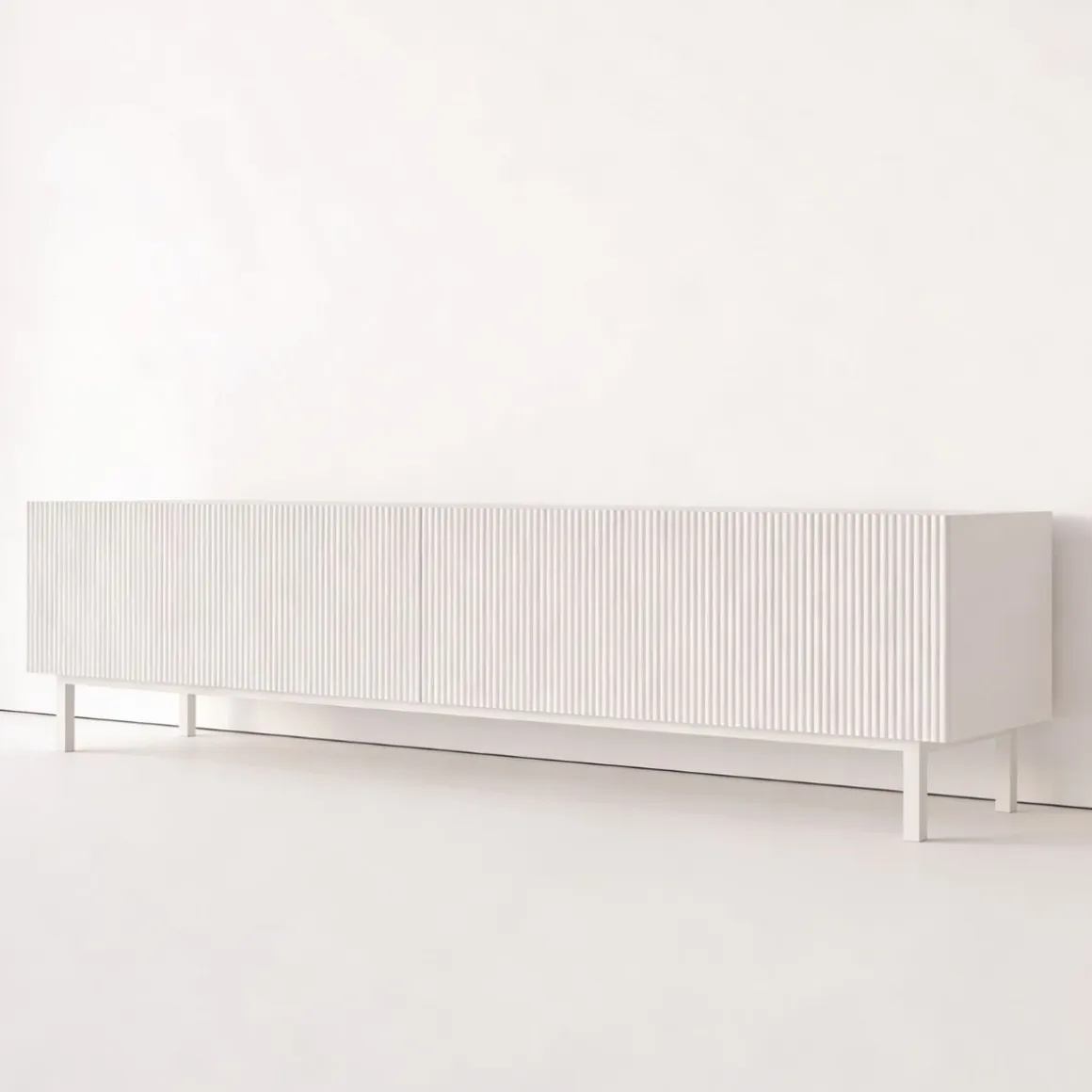 Mueble de TV Atrio 2 puertas abatibles blanco 43,3x180x31,6 cm