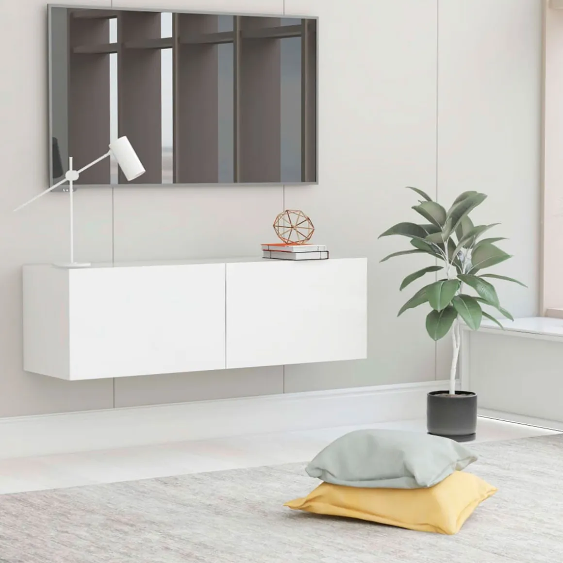 Mueble de TV Azyal flotante 2 puertas abatibles 30x100x30 cm