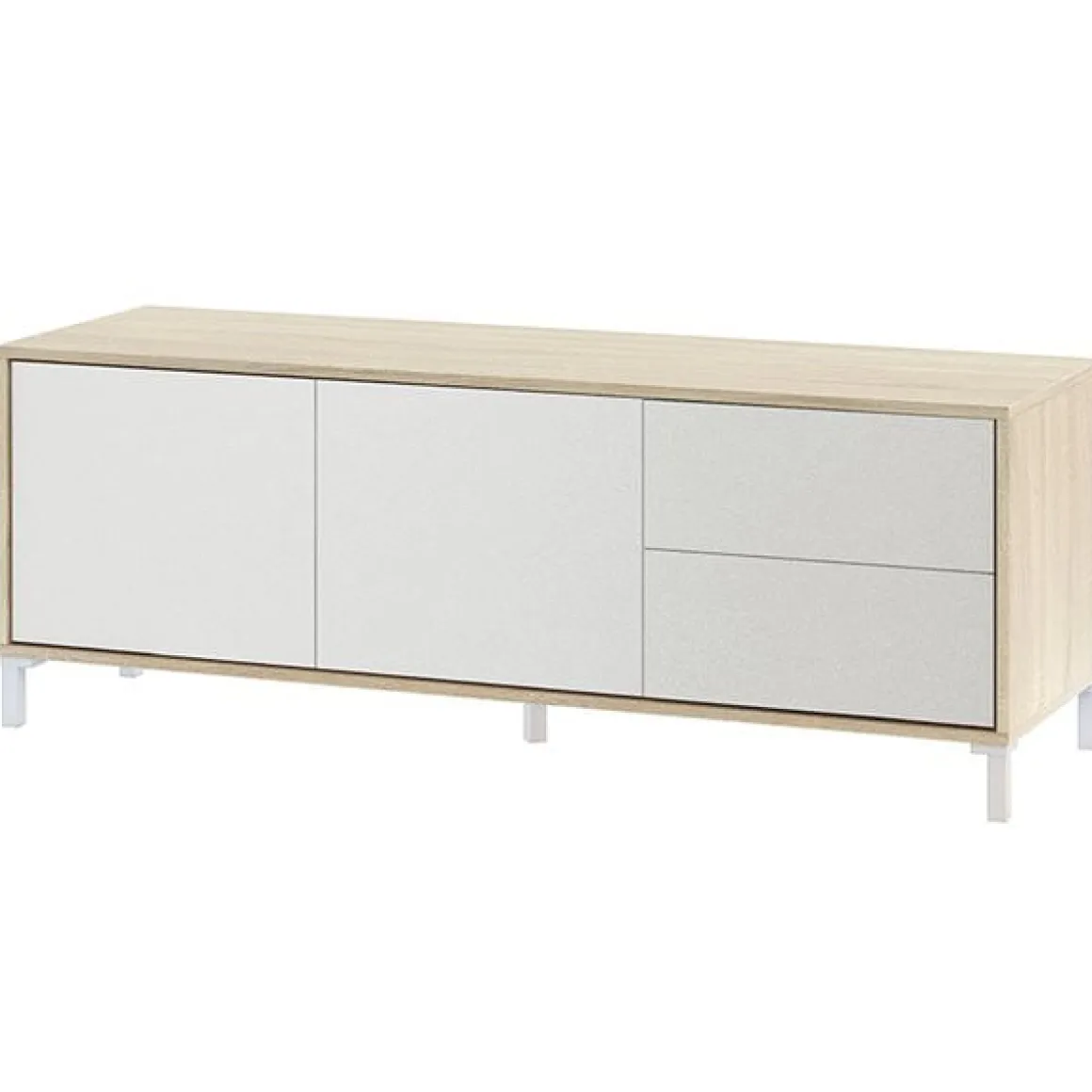 Mueble de TV Brooklyn 2 puertas + 2 cajones 47x130x41 cm