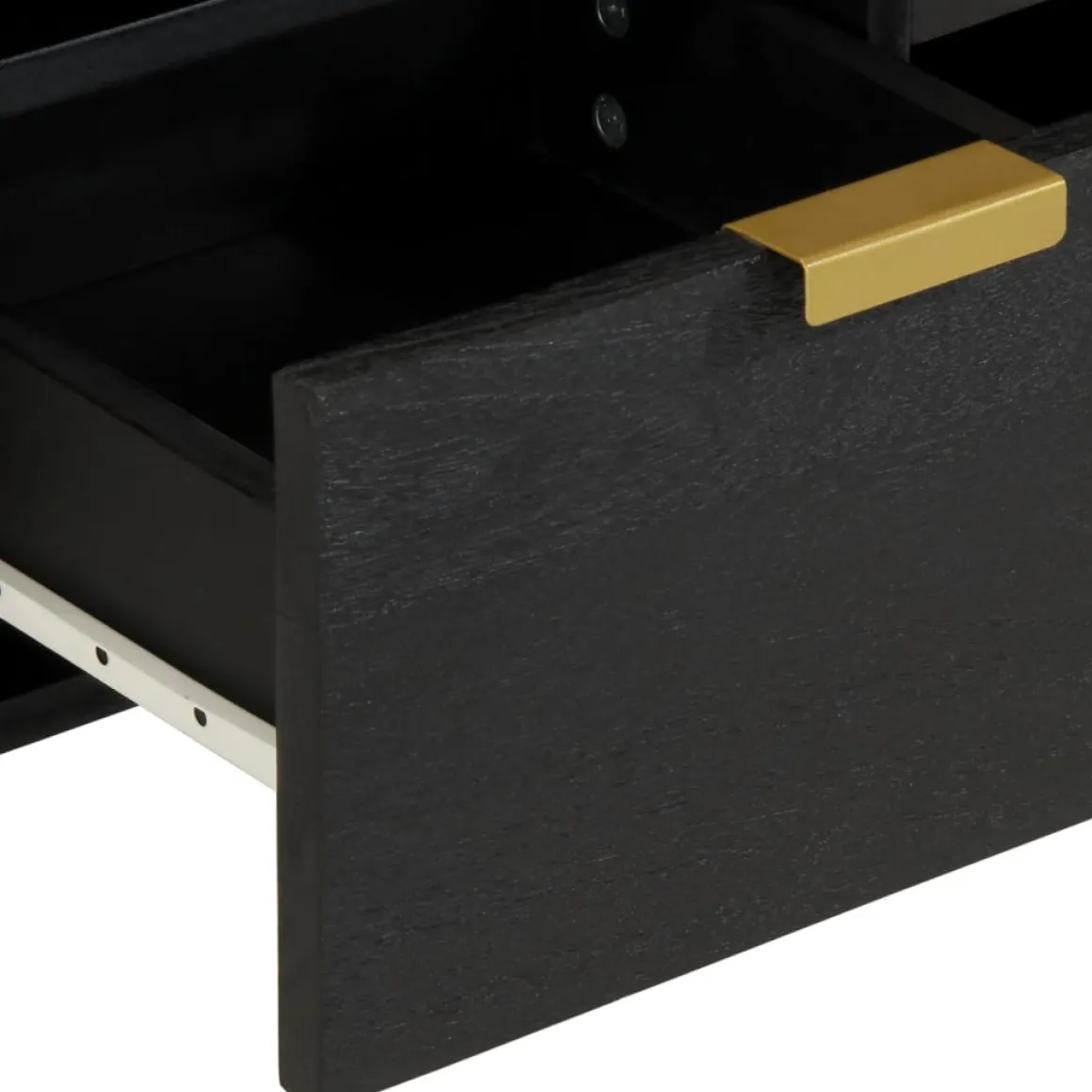 Mueble de TV Dalia 2 cajones + 5 compartimentos negro 46x100x33 cm