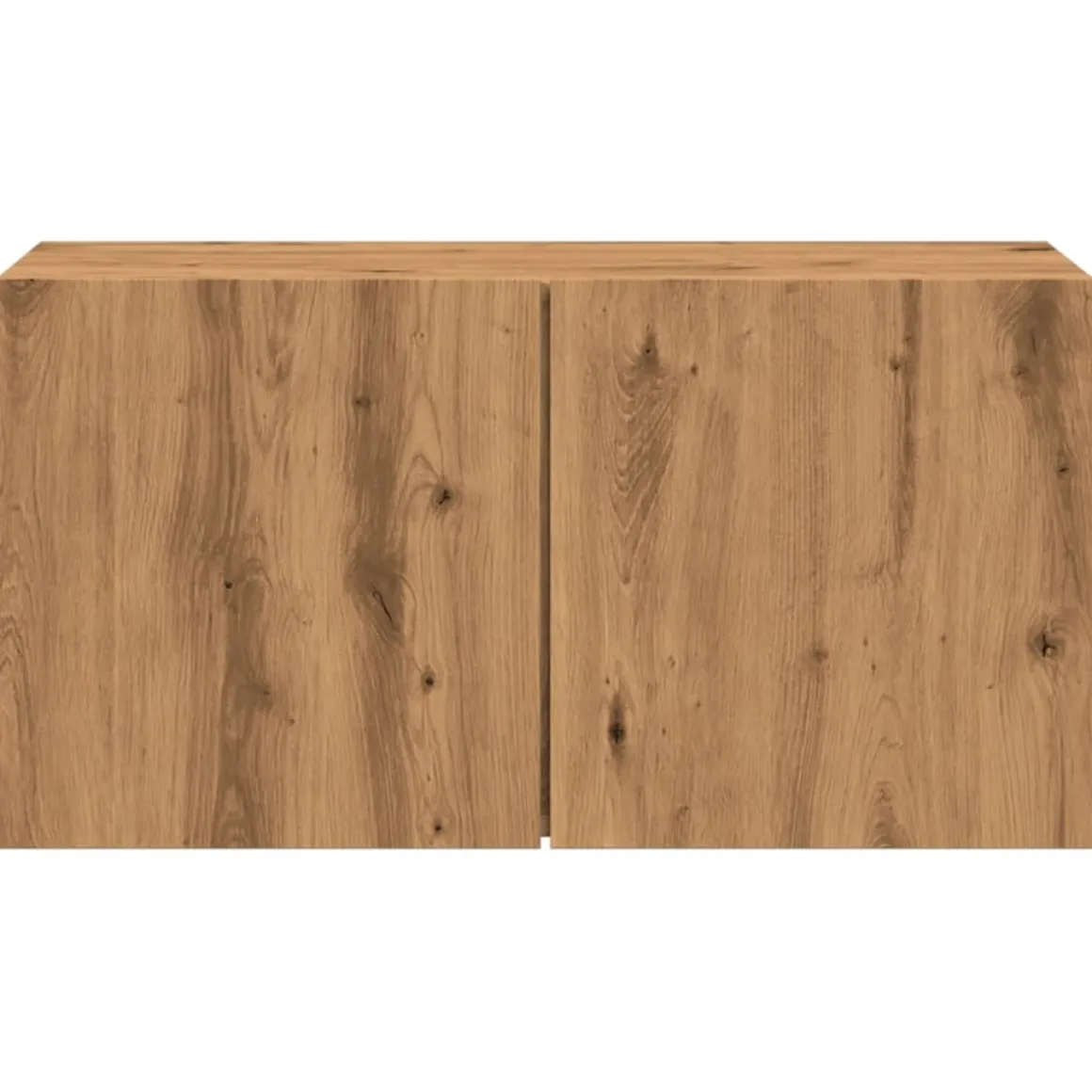 Mueble de TV Eglon 2 puertas roble claro 41x80x30 cm
