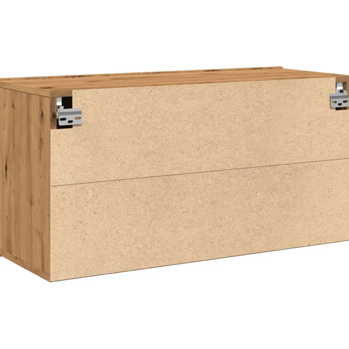 Mueble de TV Eglon 2 puertas roble claro 41x80x30 cm