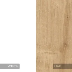 Mueble de TV Fiona 3 puertas + 2 compartimentos blanco/natural 48x180x35,6 cm