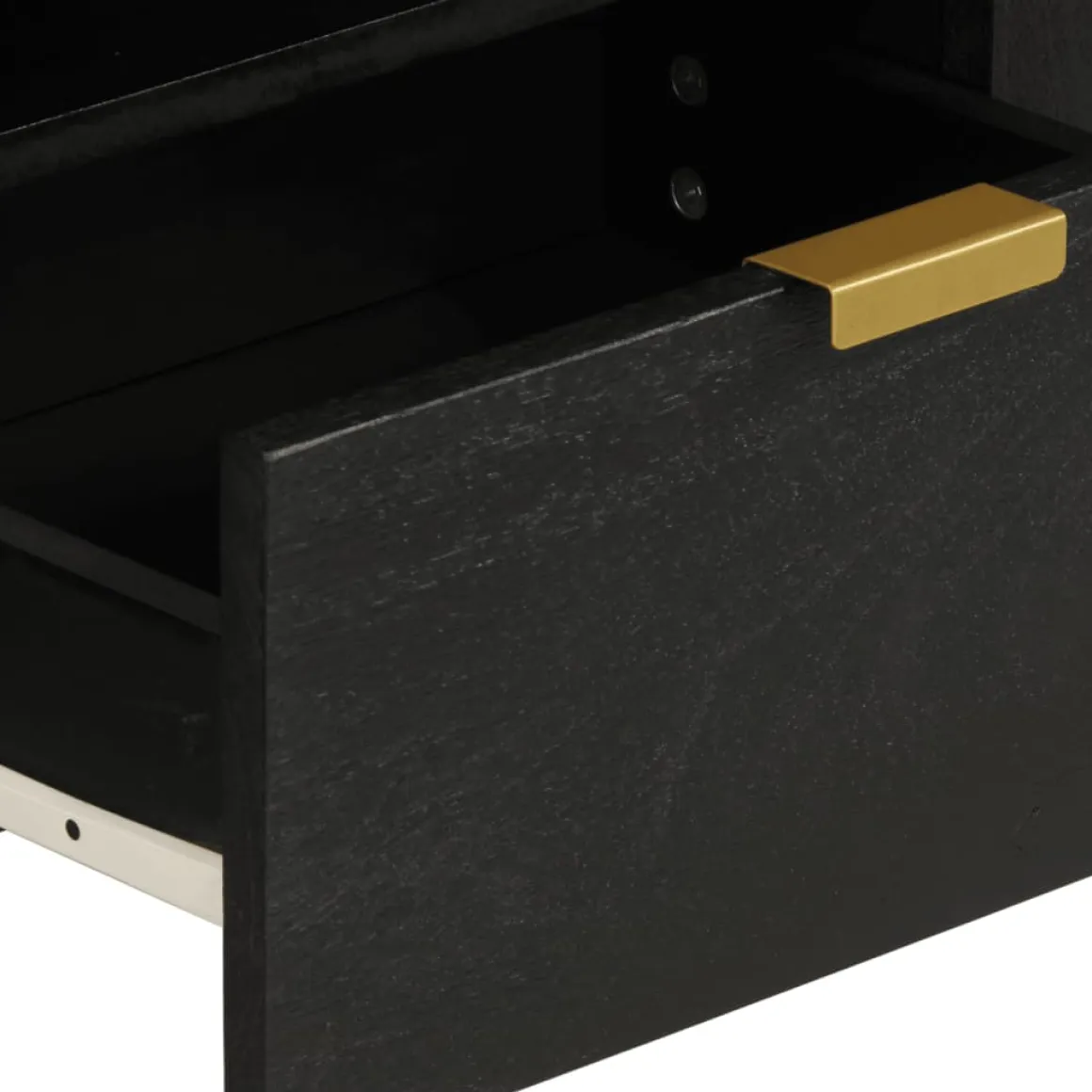 Mueble de TV Florencia 1 compartimento + 2 armarios + 1 cajón negro 46x105x33 cm