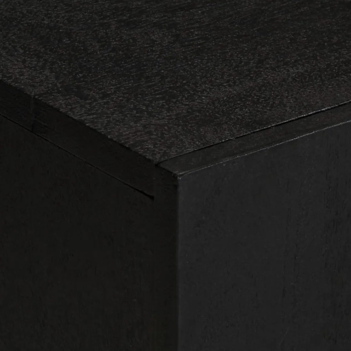 Mueble de TV Florencia 1 compartimento + 2 armarios + 1 cajón negro 46x105x33 cm