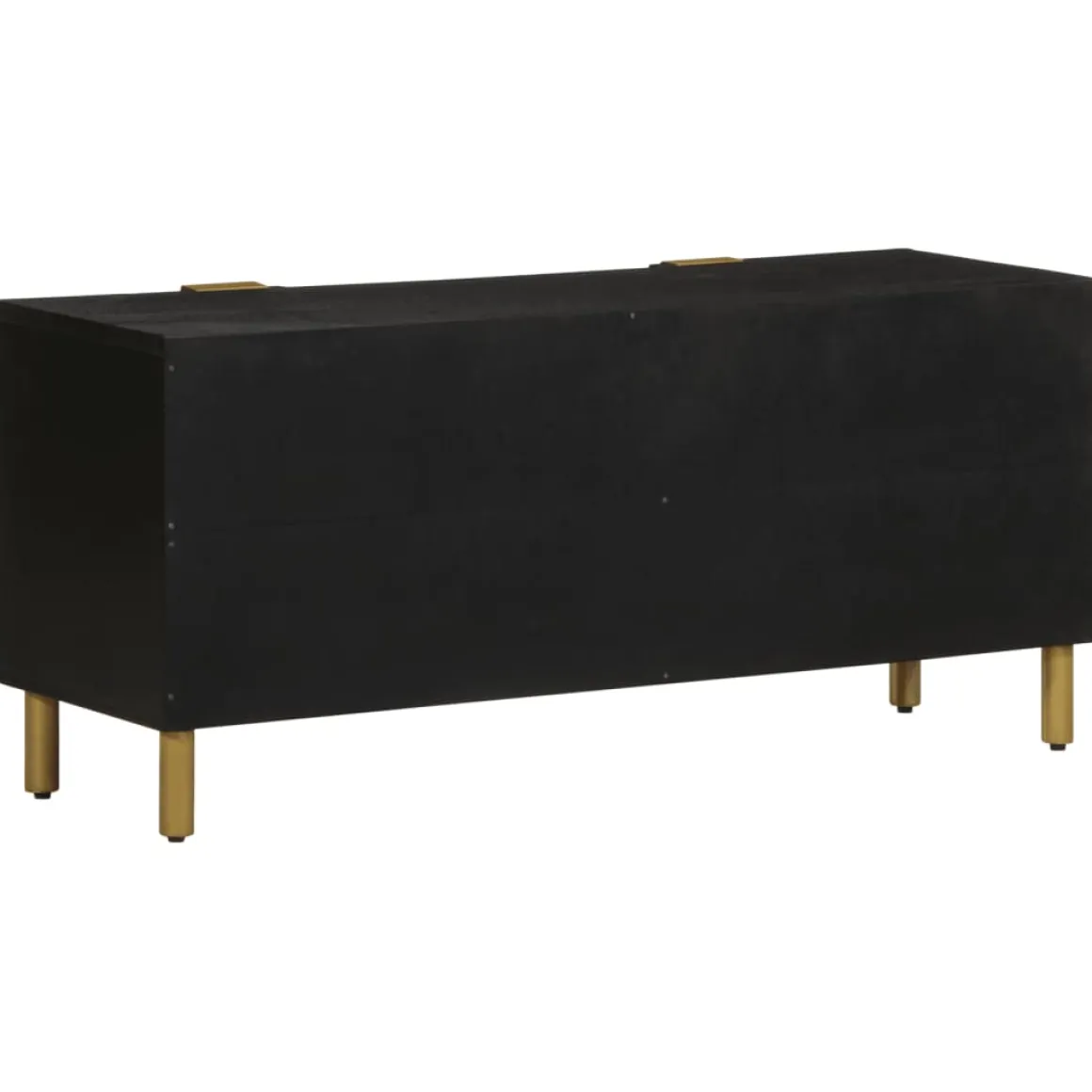 Mueble de TV Florencia 1 compartimento + 2 armarios + 1 cajón negro 46x105x33 cm