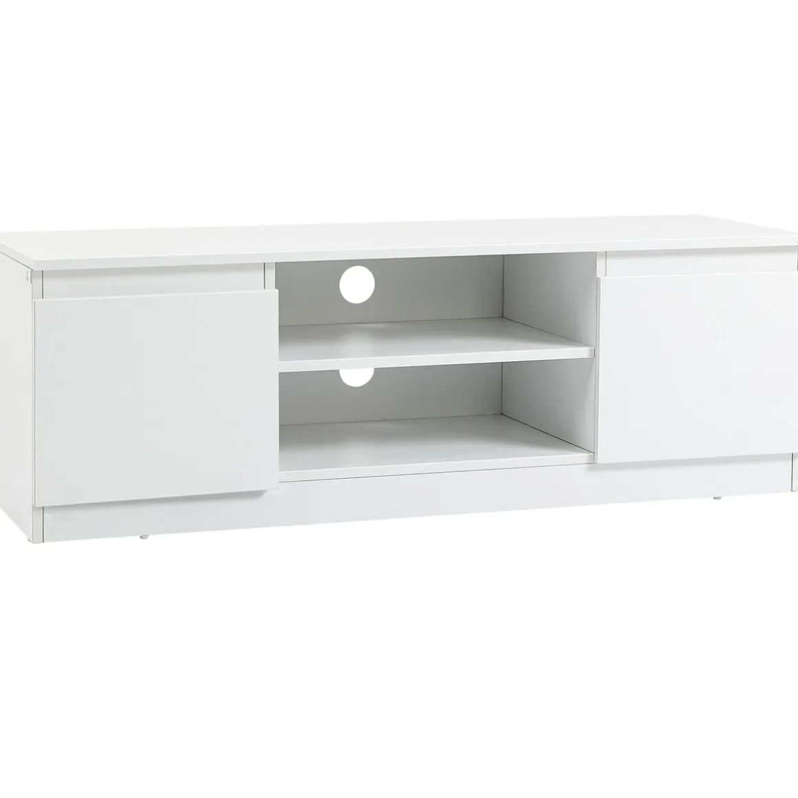 Mueble de TV Graham Homcom 2 puertas + 2 compartimentos blanco 40x120x39,5 cm