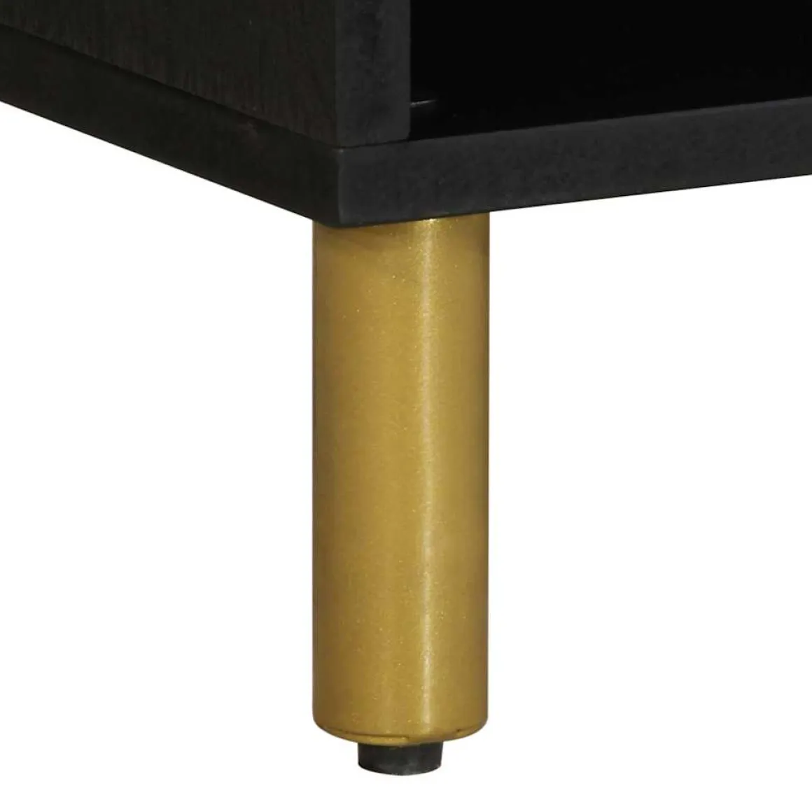 Mueble de TV Grillo 3 compartimentos + cajón negro 46x80x33 cm