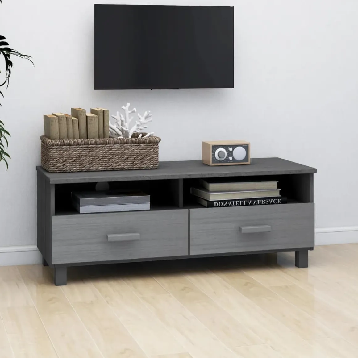 Mueble de TV Hamar 2 cajones + 2 compartimentos 40x106x40 cm
