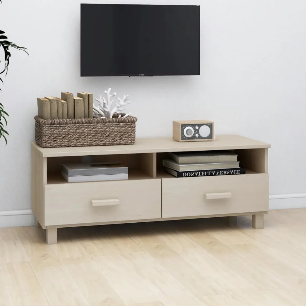 Mueble de TV Hamar 2 cajones + 2 compartimentos 40x106x40 cm