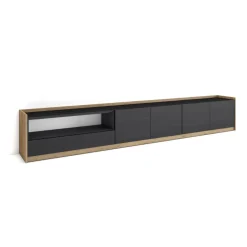 Mueble de TV Kroma 5 puertas con estante a la izquierda 50x310x37 cm