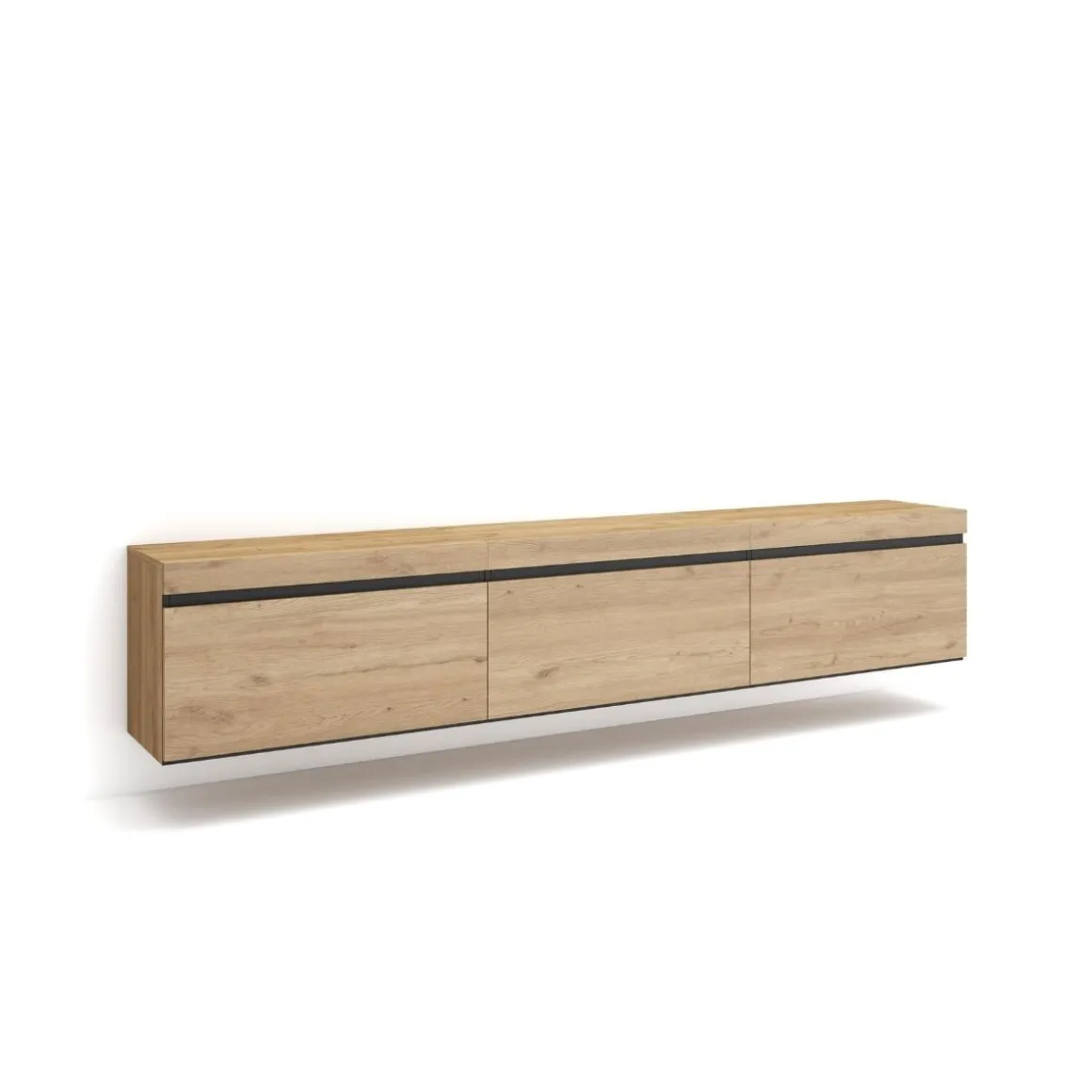 Mueble de TV Kroma 3 puertas abatibles diseño flotante 45x240x34,6 cm