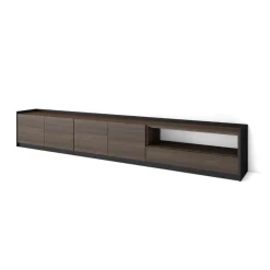 Mueble de TV Kroma Basik Line 5 puertas con estante derecha 49,5x309,2x35 cm