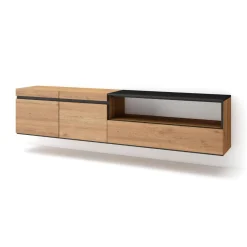 Mueble de TV Kroma Basik Line 5 puertas con estante centro 49,5x309,2x35 cm
