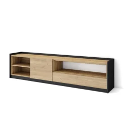 Mueble de TV Kroma con dos puertas y compartimento a la derecha 49,5x207,2x35 cm