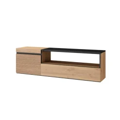Mueble de TV Kroma diseño flotante compartimento derecha 45x152,5x34,6 cm
