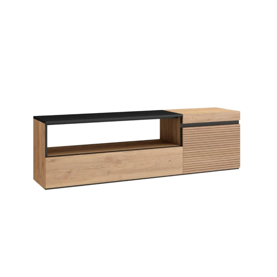 Mueble de TV Kroma diseño flotante compartimento izquierda 45x152,5x34,6 cm