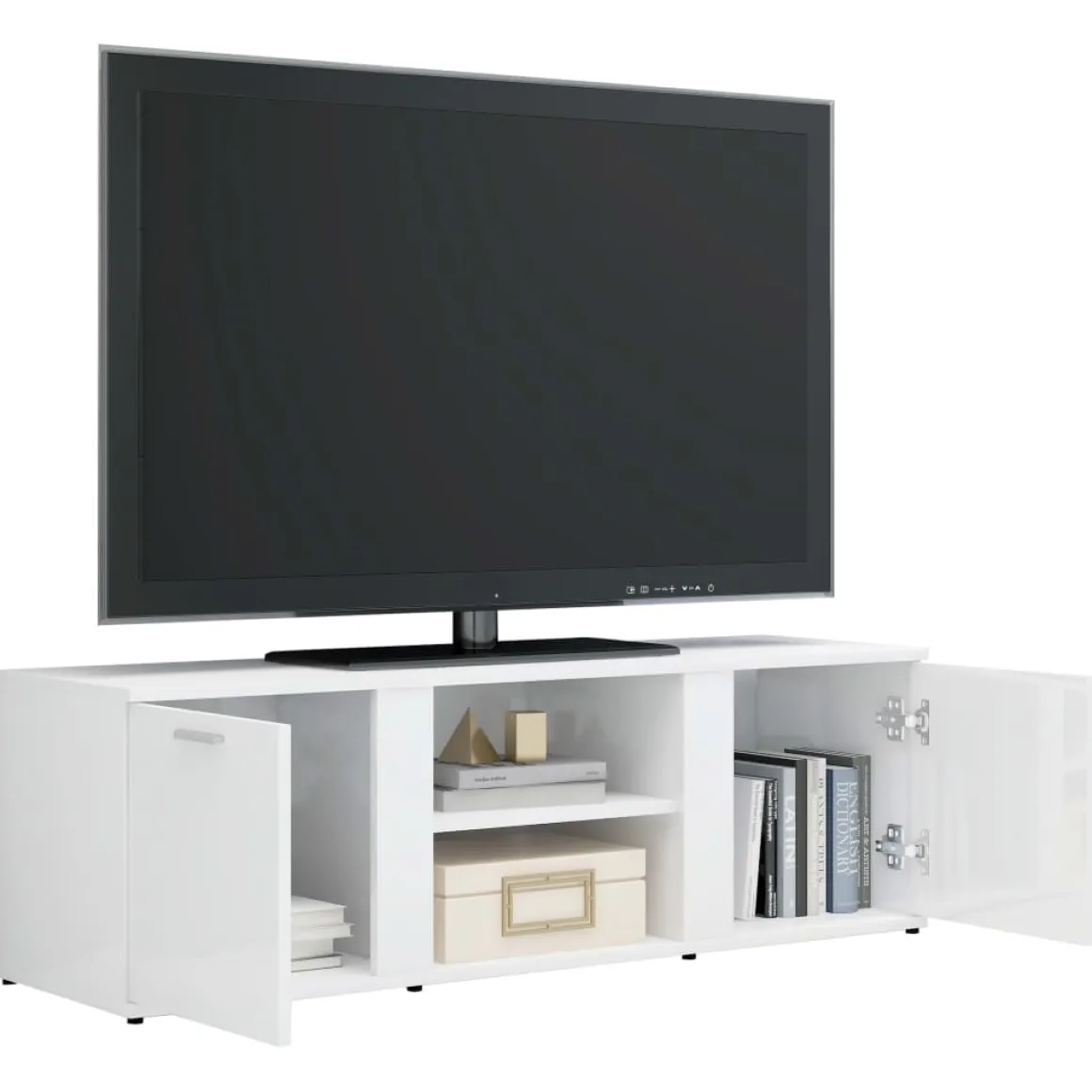 Mueble de TV Lima 2 puertas + 2 compartimentos 37x120x34 cm