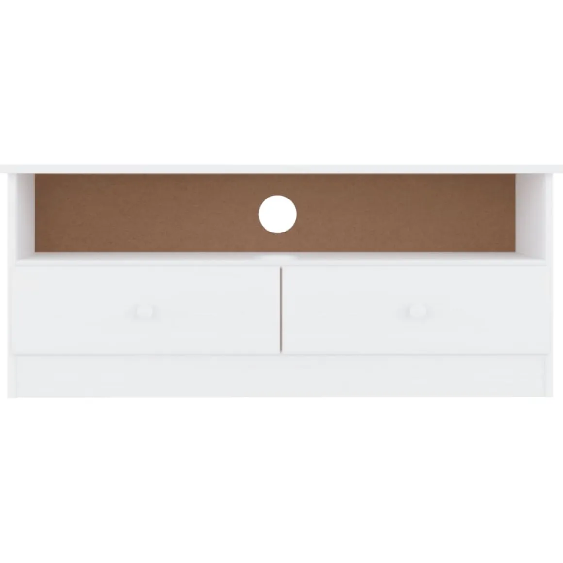 Mueble de TV Lince 2 cajones con compartimento madera de pino 41x100x35 cm