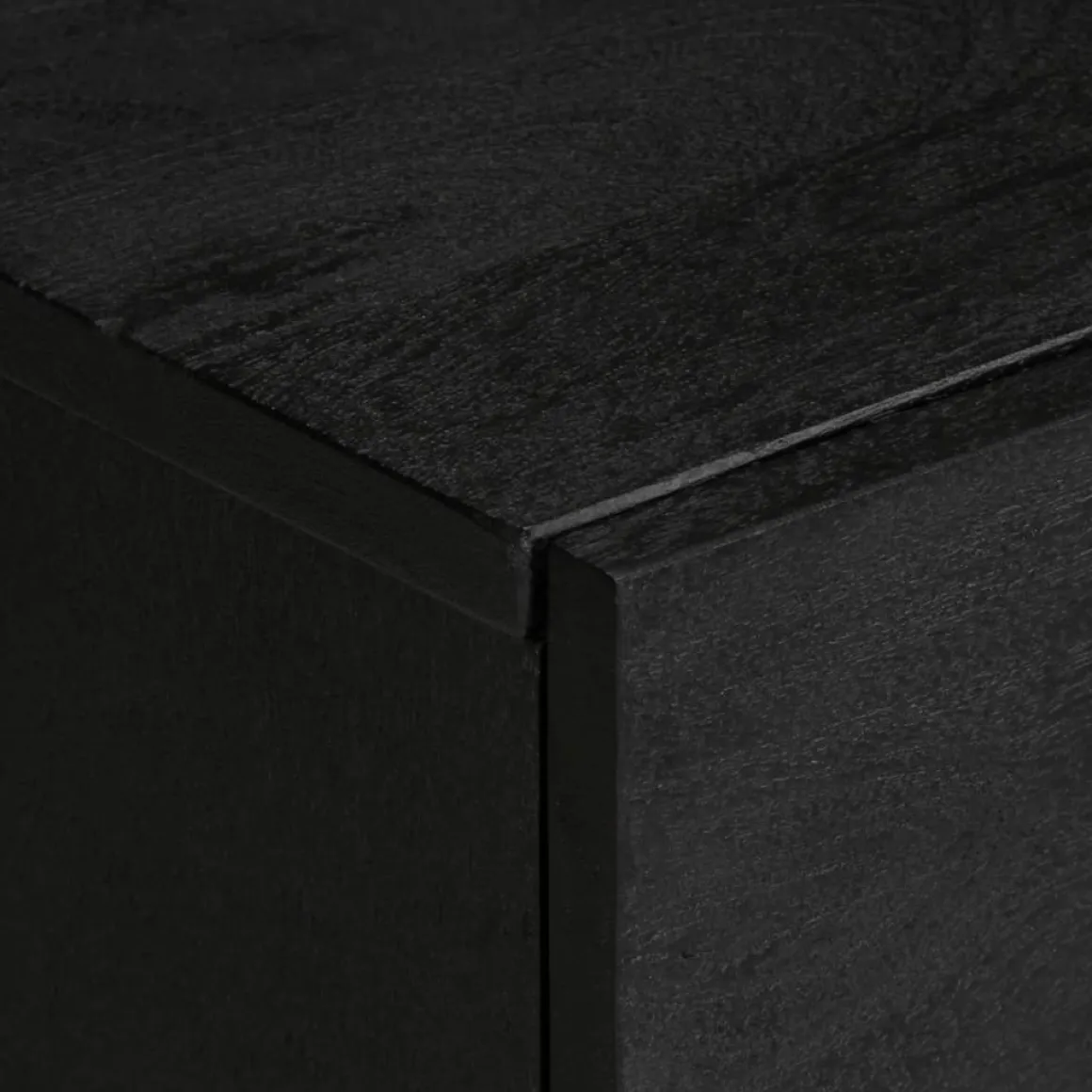 Mueble de TV Lirio 2 armarios + 2 compartimentos negro 46x105x33 cm