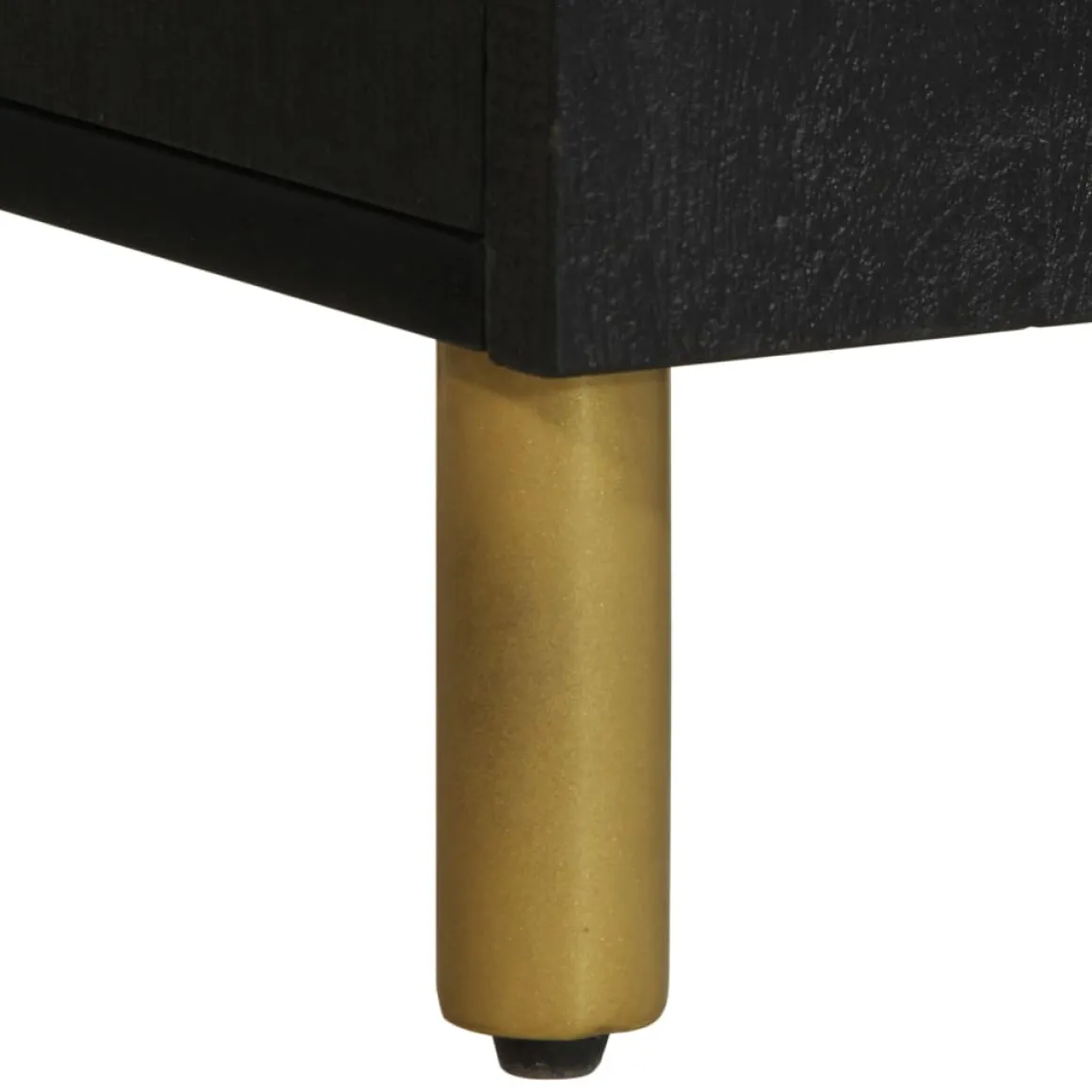 Mueble de TV Lirio 2 armarios + 2 compartimentos negro 46x105x33 cm