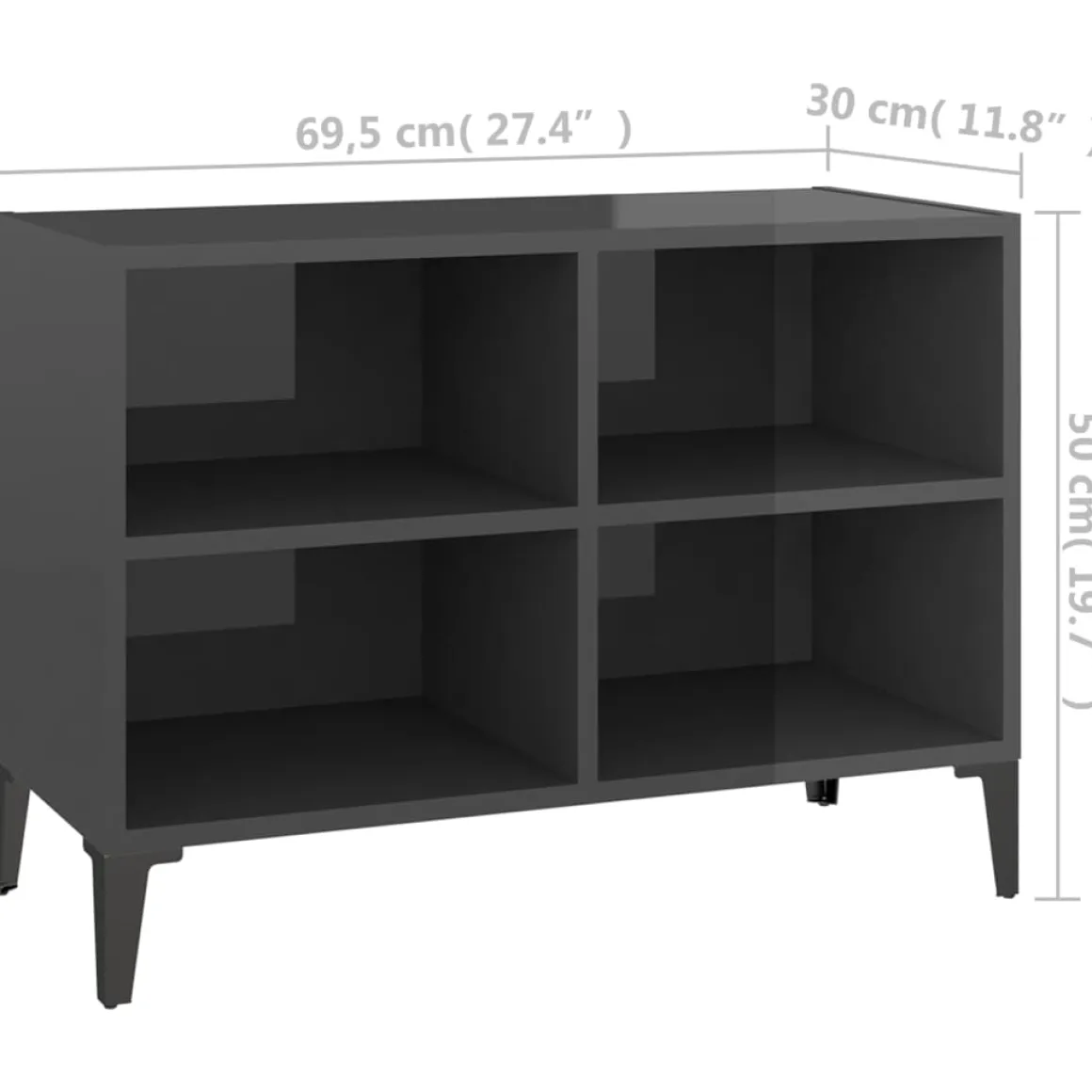 Mueble de TV Martha 4 compartimentos 50x69,5x30 cm