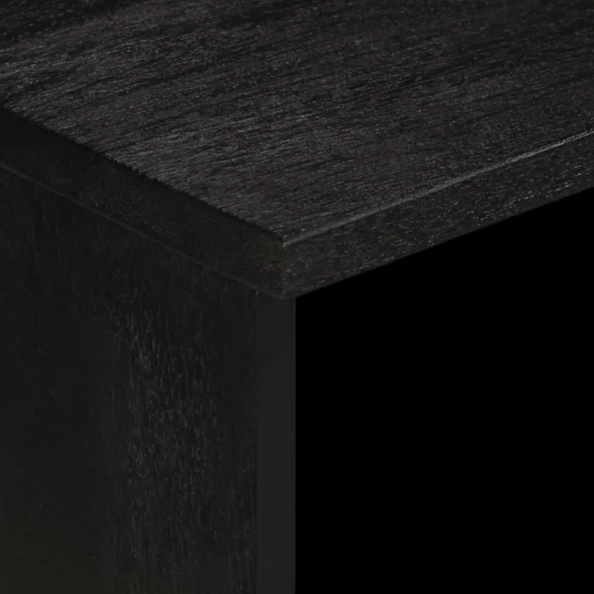 Mueble de TV Milano 2 compartimentos + 2 cajones negro 46x70x33 cm