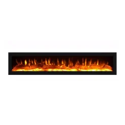 Mueble de TV Neos 3 puertas con chimenea centro 45x200x35 cm